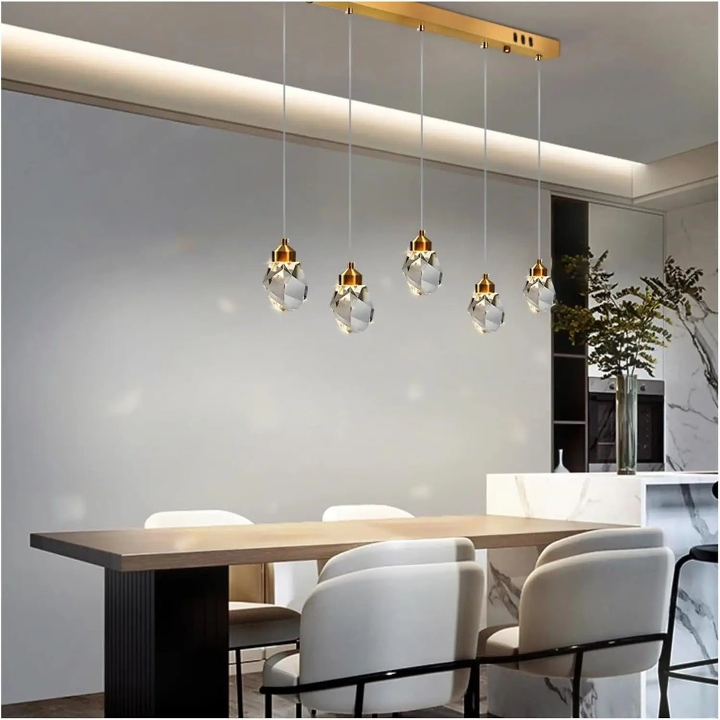 Alero Faceted Crystal Pendant Light | Celestre