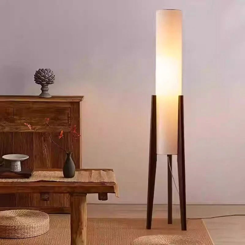 Javo Wood Tripod Floor Lamp Walnut | Celestre