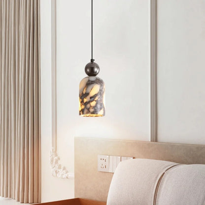 Veles Marble Cylindrical Ball Pendant Light | Celestre