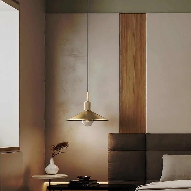 Jelva Vintage Copper Saucer Pendant Light