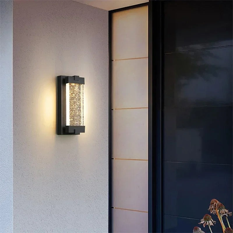 Lari Crystal Bubble Glass Outdoor Wall Light | Celestre