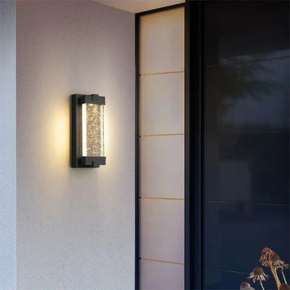 Lari Crystal Bubble Glass Outdoor Wall Light | Celestre