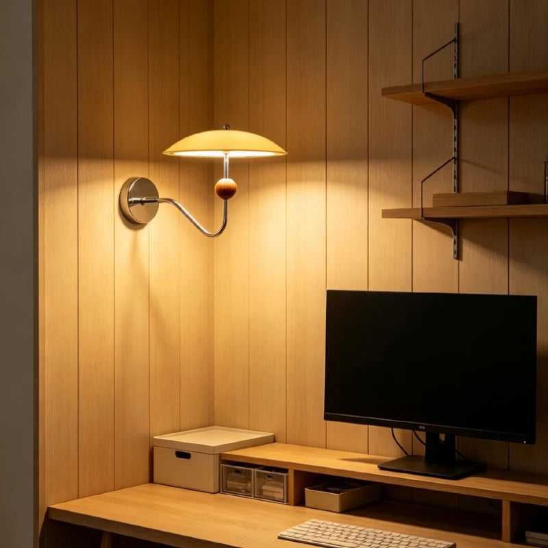 Ternu Mid Century Umbrella Disc Wall Light | Celestre