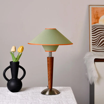 Tilo Mid-Century Conical Table Lamp Green | Celestre