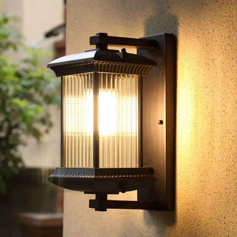 Ilyx Outdoor Fluted Glass Wall Light | Celestre