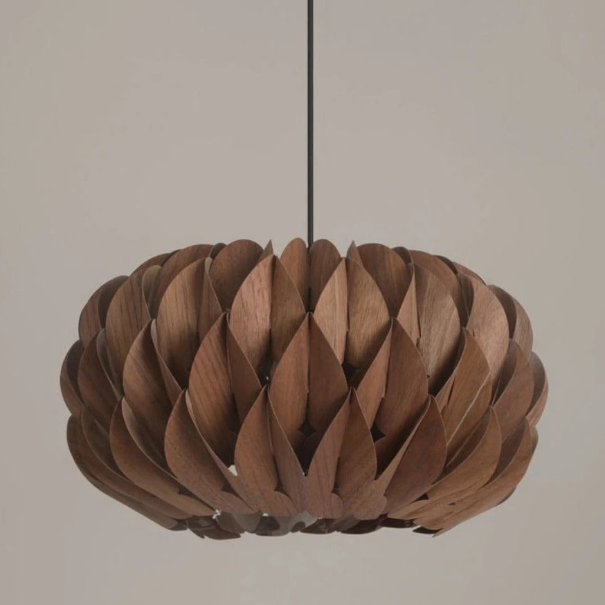 Gris Japandi Veneer Pendant Light | Celestre
