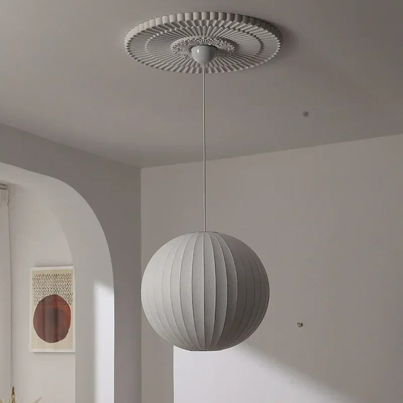 Vara Silk Ball Pendant Light | Celestre