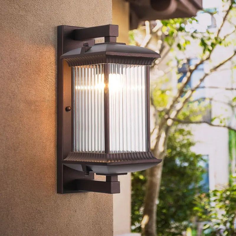 Ilyx Outdoor Fluted Glass Wall Light | Celestre