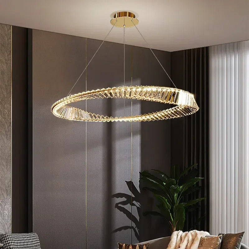 Orel Round Halo Chandelier D 40 cm | Celestre