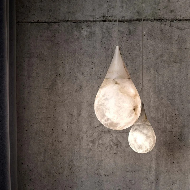 Fyna Alabaster Teardrop Pendant Light | Celestre