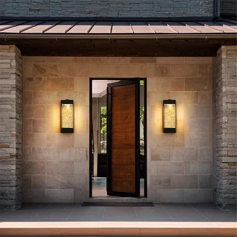 Lari Crystal Bubble Glass Outdoor Wall Light | Celestre