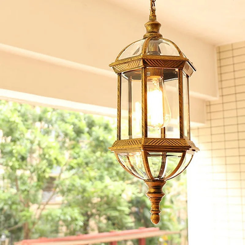 Juvo Lantern Outdoor Pendant Light Bronze | Celestre