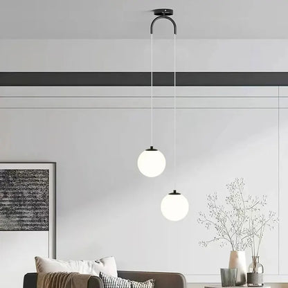 Aurell Glass LED Pendant Light Black 2 Head | Celestre