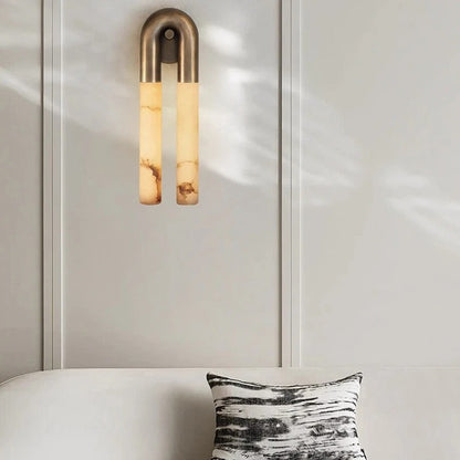 Ossa U-Shaped Marble Wall Light Copper | Celestre