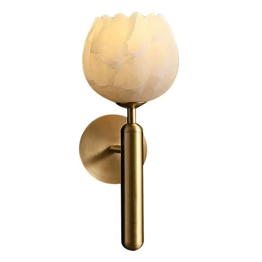 Lola Alabaster Flower Wall Light | Celestre