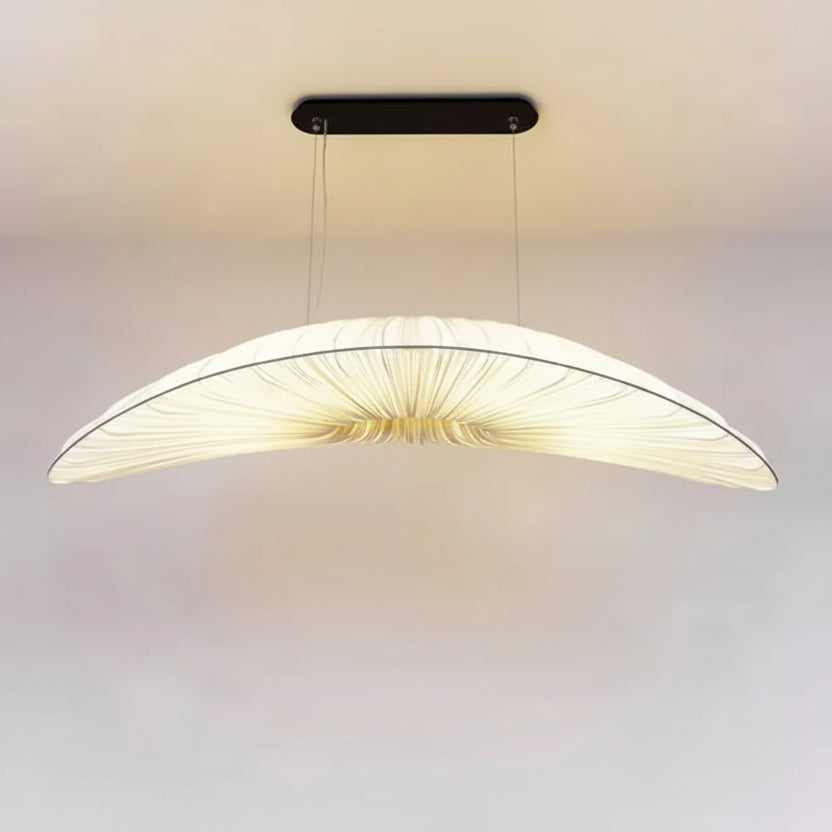 Yira Fabric Floating Boat Chandelier White L 80 cm | Celestre
