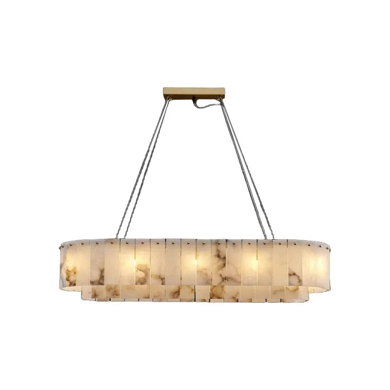 Nolix Linear Alabaster Slab Chandelier | Celestre