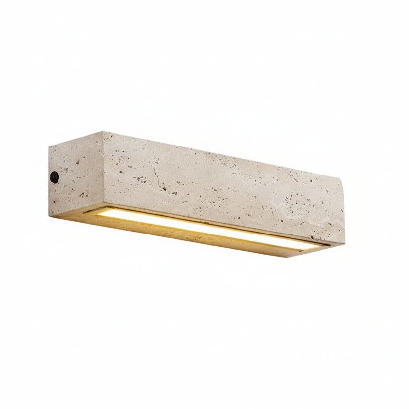 Divo Travertine Block Outdoor Wall Light | Celestre