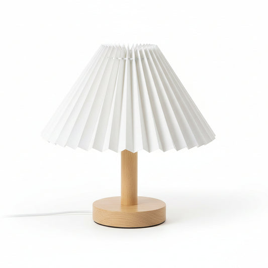 Hira Japandi Pleated Table Lamp | Celestre