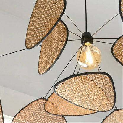 Vexe Screen Cannage Rattan Chandelier | Celestre