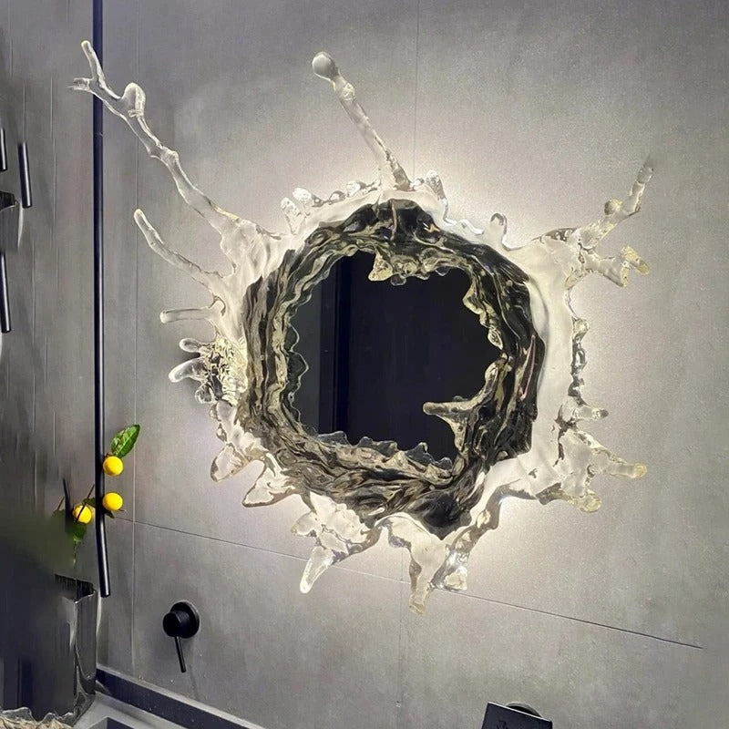 Rexa Nordic Water Splash Wall Light Silver D 90 cm | Celestre