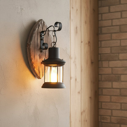 Felya Vintage Wooden Wall Lantern | Celestre