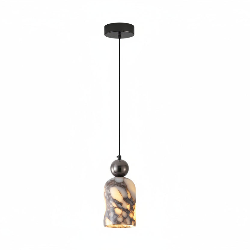 Veles Marble Cylindrical Ball Pendant Light | Celestre