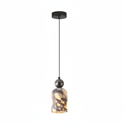 Veles Marble Cylindrical Ball Pendant Light | Celestre