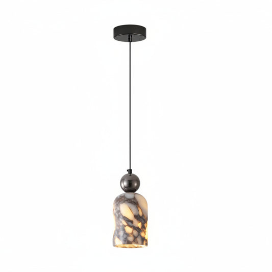 Veles Marble Cylindrical Ball Pendant Light | Celestre