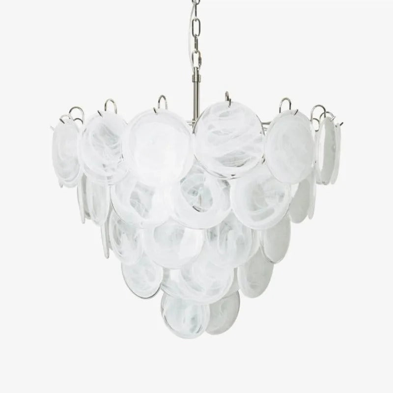 Gixo Murano Disc Chandelier White | Celestre