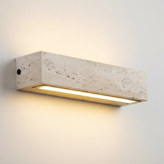 Divo Travertine Block Outdoor Wall Light L 42 cm | Celestre