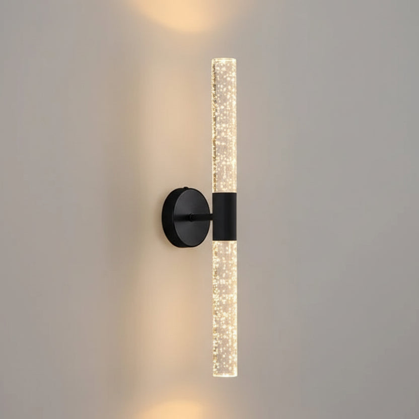 Aero Bubble Crystal Wand Wall Light Black | Celestre