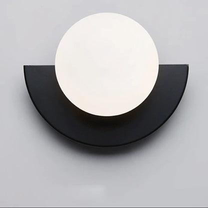 Tini Semi Circle Globe Wall Light Black | Celestre