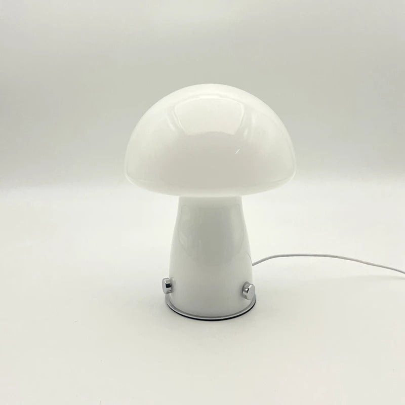 Mina Glass Mushroom Table Lamp White | Celestre