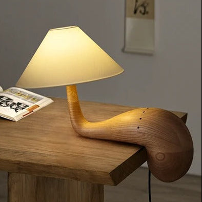 Bena Arch Base Wood Table Lamp Log Wood | Celestre