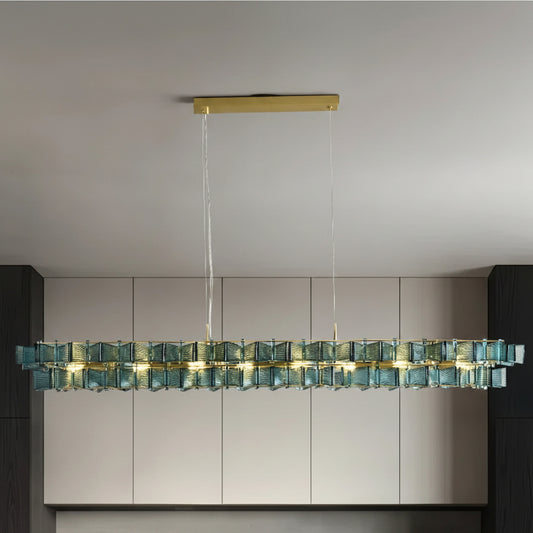 Brov Mid Century Linear Tiered Chandelier | Celestre
