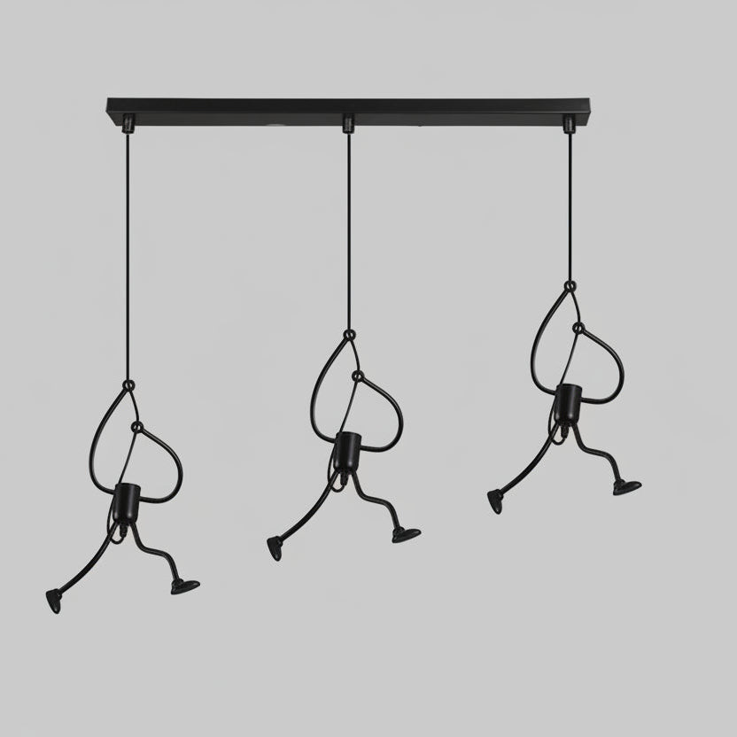 Caza Humanoid Pendant Light 3 Heads Linear | Celestre