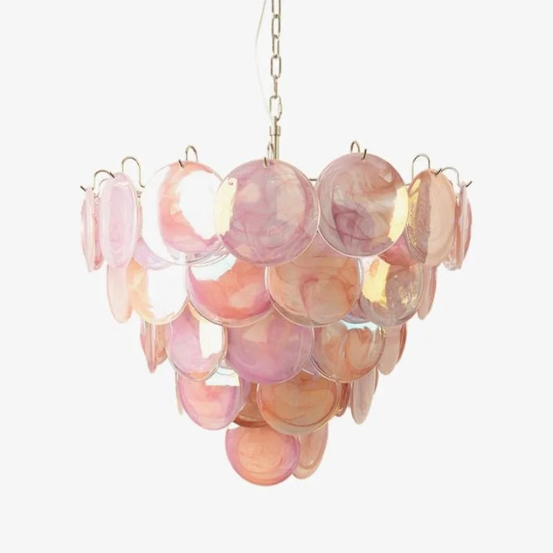 Gixo Murano Disc Chandelier Pink | Celestre