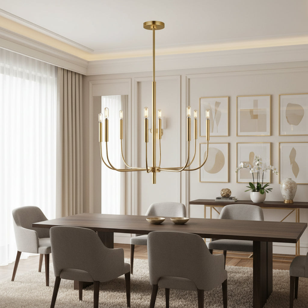 Fela Retro Droplight Chandelier 8 Heads | Celestre