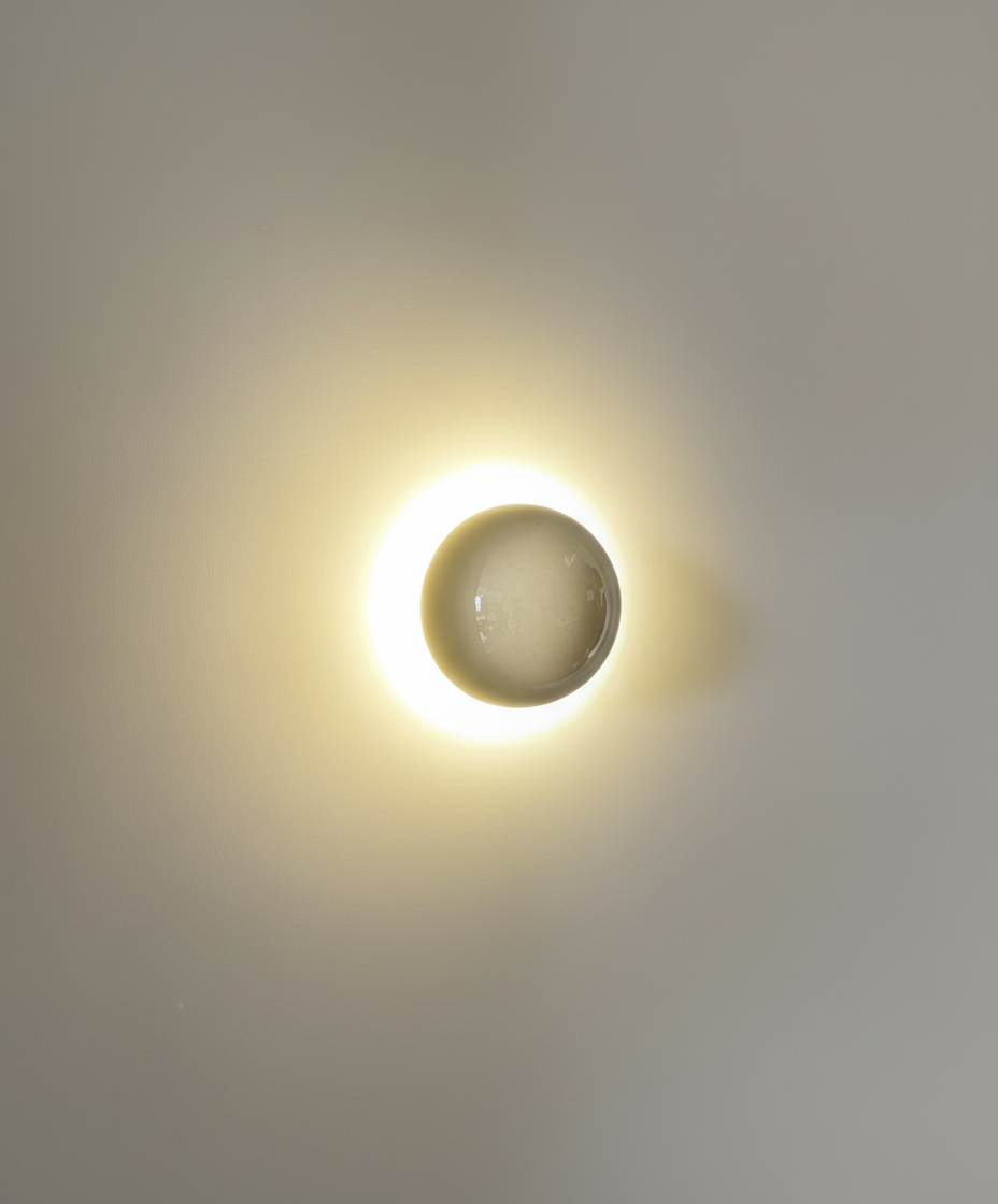 Nivla Nordic Orb Wall Light Beige | Celestre