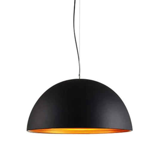 Orvi Scandinavian Aluminium Gold Lined Dome Pendant Light | Celestre