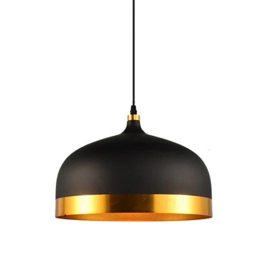 Sefo Nordic Aluminum Gold Band Dome Pendant Light | Celestre