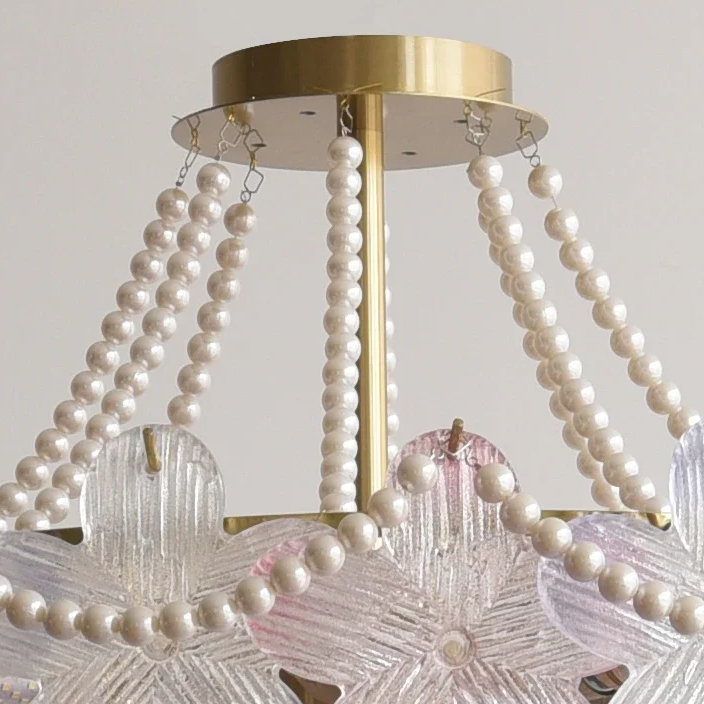 Cale Flower Glass Petal Chandelier | Celestre