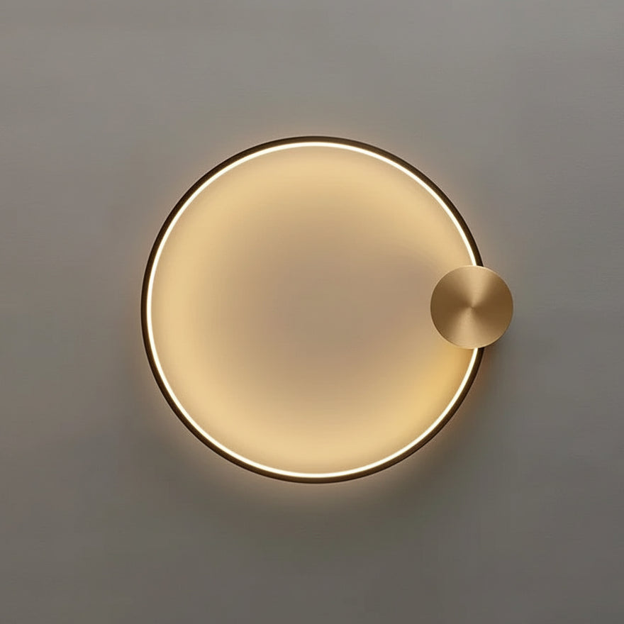 Hale Nordic Ring LED Wall Light Gold Base D 50 cm | Celestre