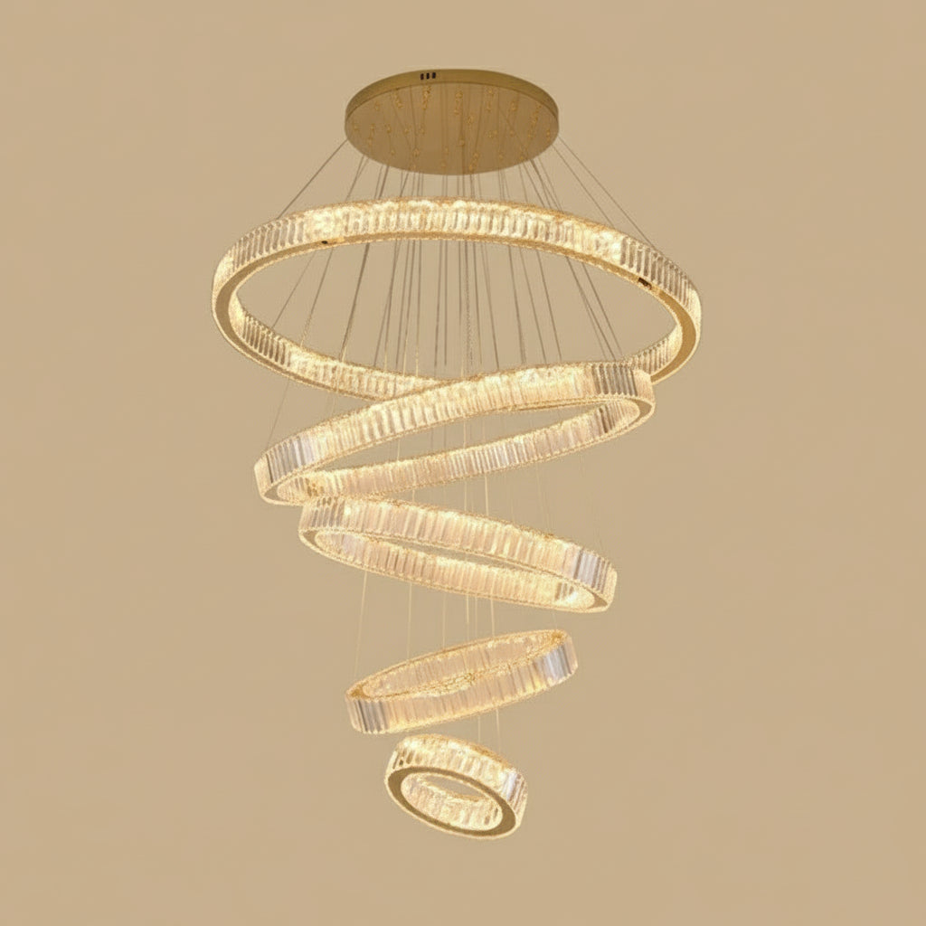Glora Crystal LED Chandelier Gold 100 cm-80 cm-60 cm-40 cm-20 cm | Celestre