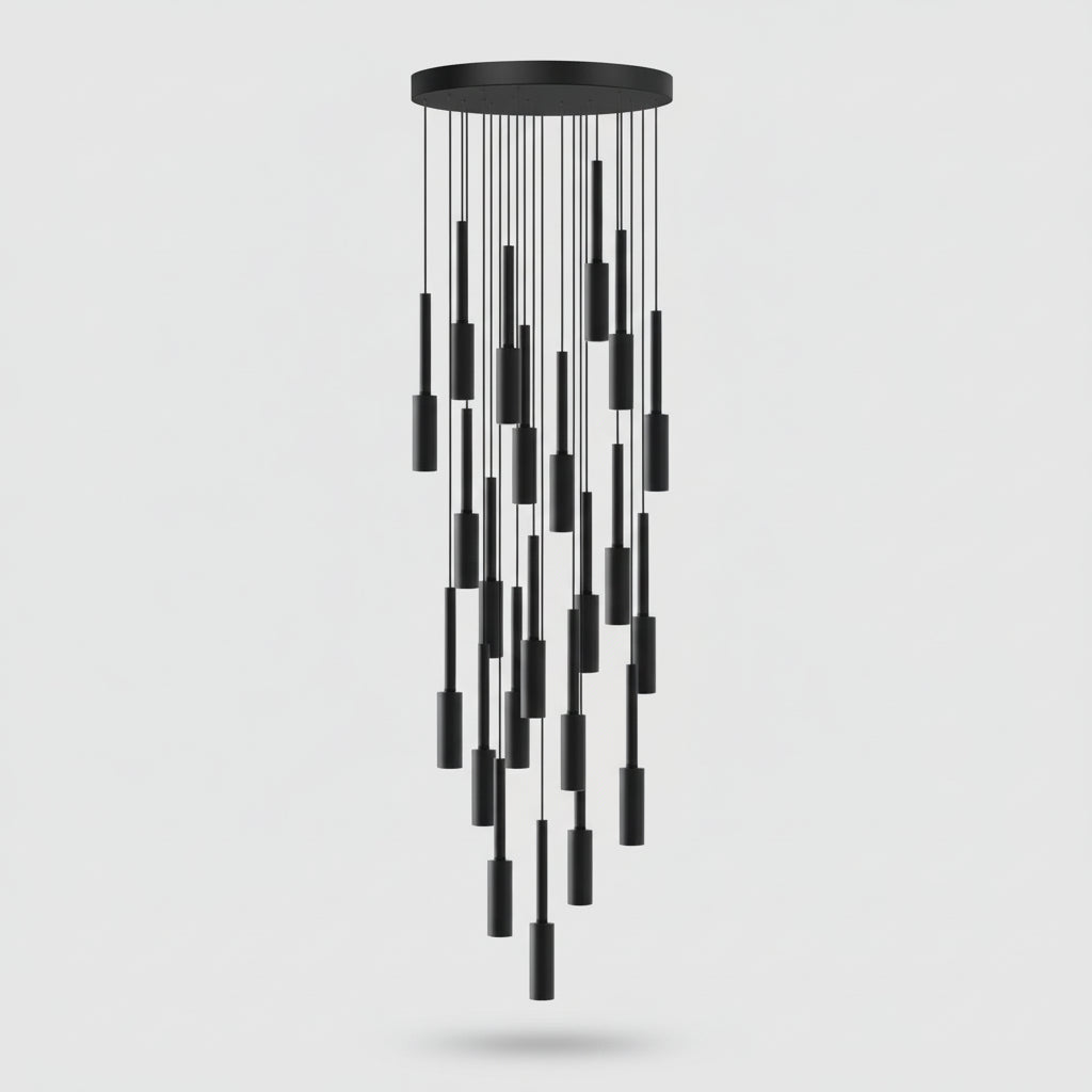 Jiza Cylindrical Spotlight Chandelier 18 Heads | Celestre