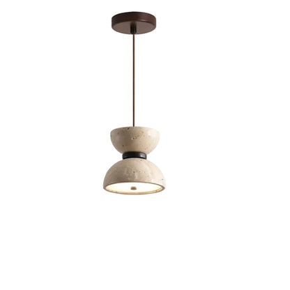 Luxa Travertine Hourglass Pendant Light | Celestre
