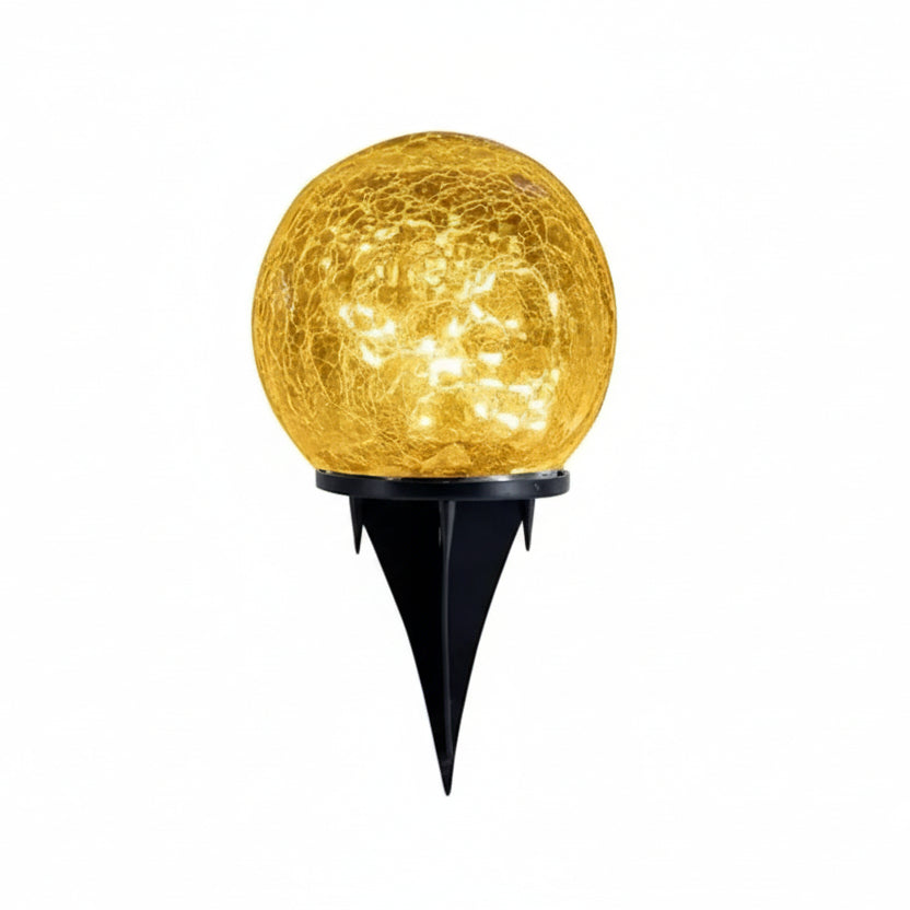 Cuve Crackle Globe Bollard Light Small Warm | Celestre