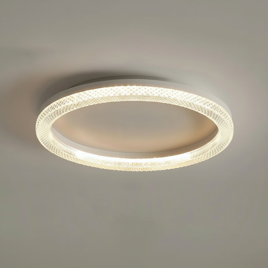 Nili Geometric LED Ceiling Light White Round | Celestre