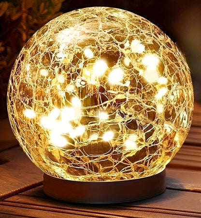 Cuve Crackle Globe Bollard Light Medium Warm | Celestre